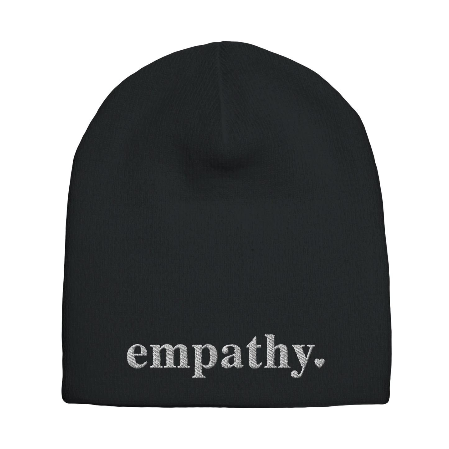 black empathy knit beanie