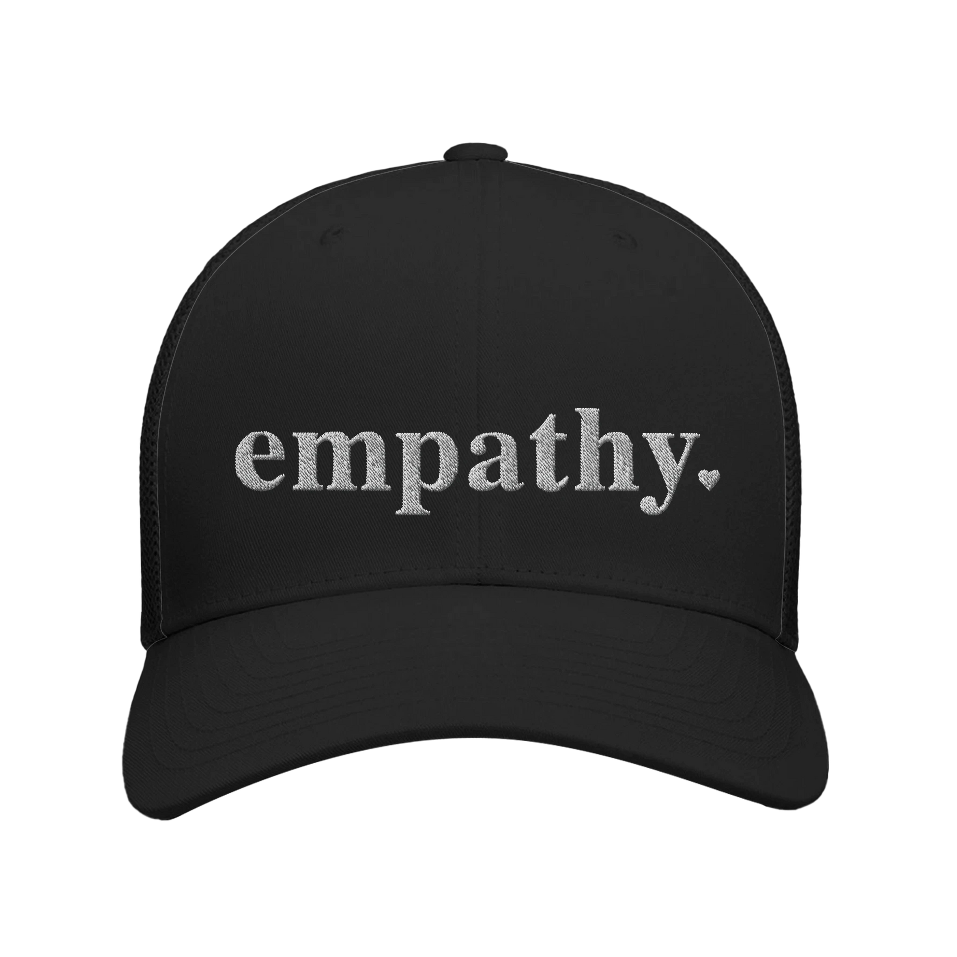 Black empathy trucker hat