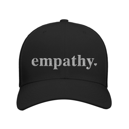 Black empathy trucker hat