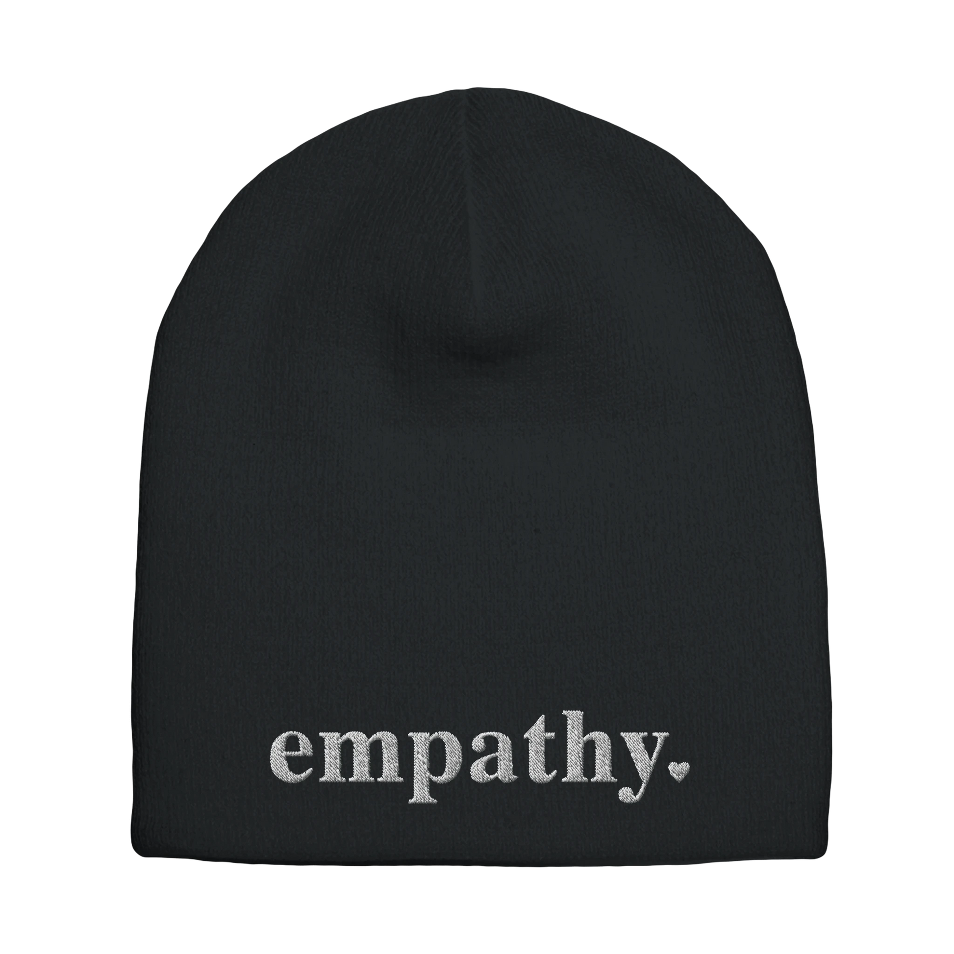 black empathy knit beanie 