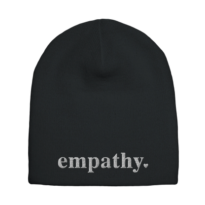 black empathy knit beanie 