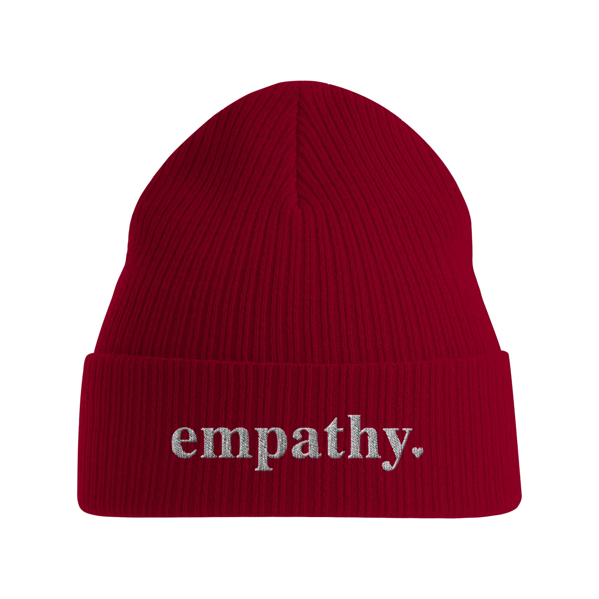 Burgundy empathy hat beanie 
