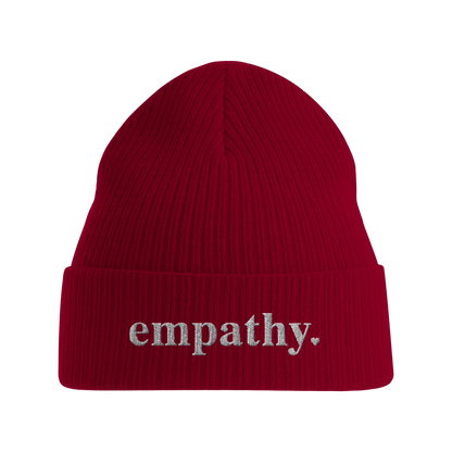Burgundy empathy hat beanie 