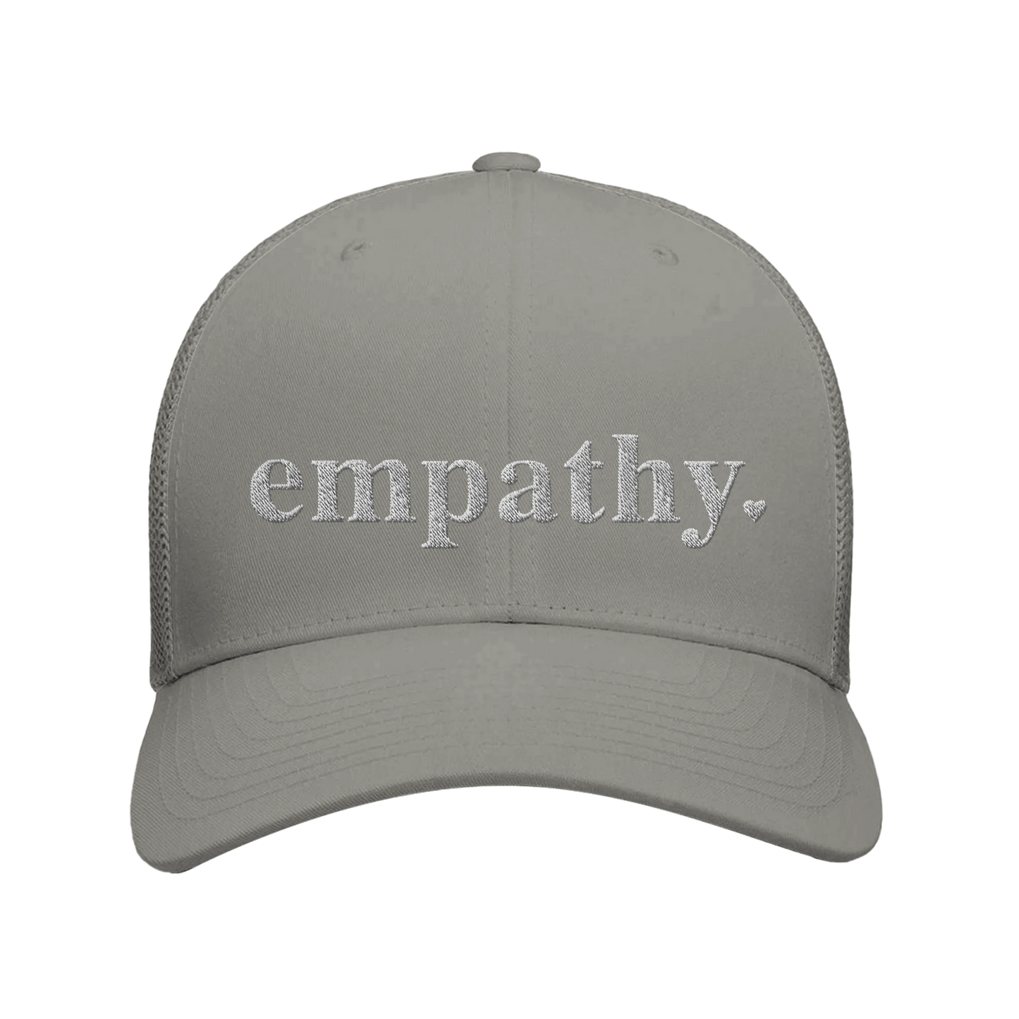 Gray empathy trucker hat 