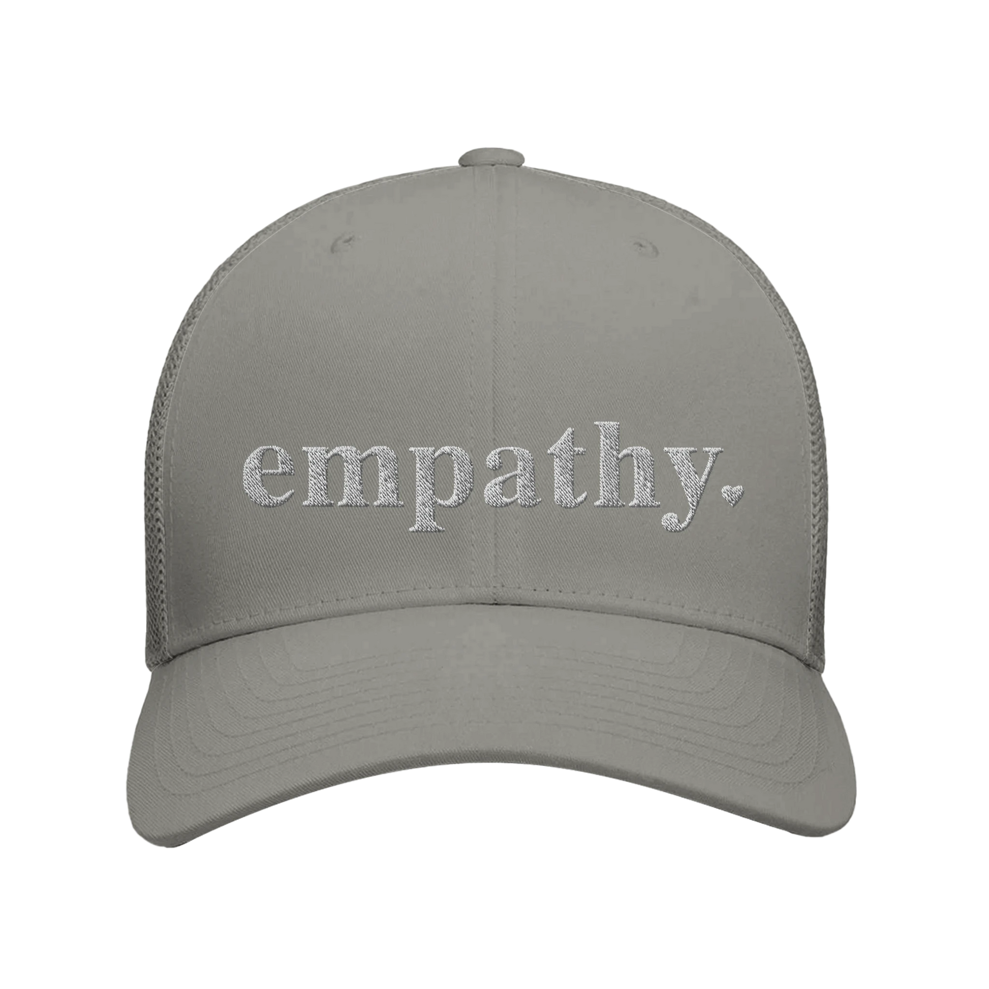 Gray empathy trucker hat 
