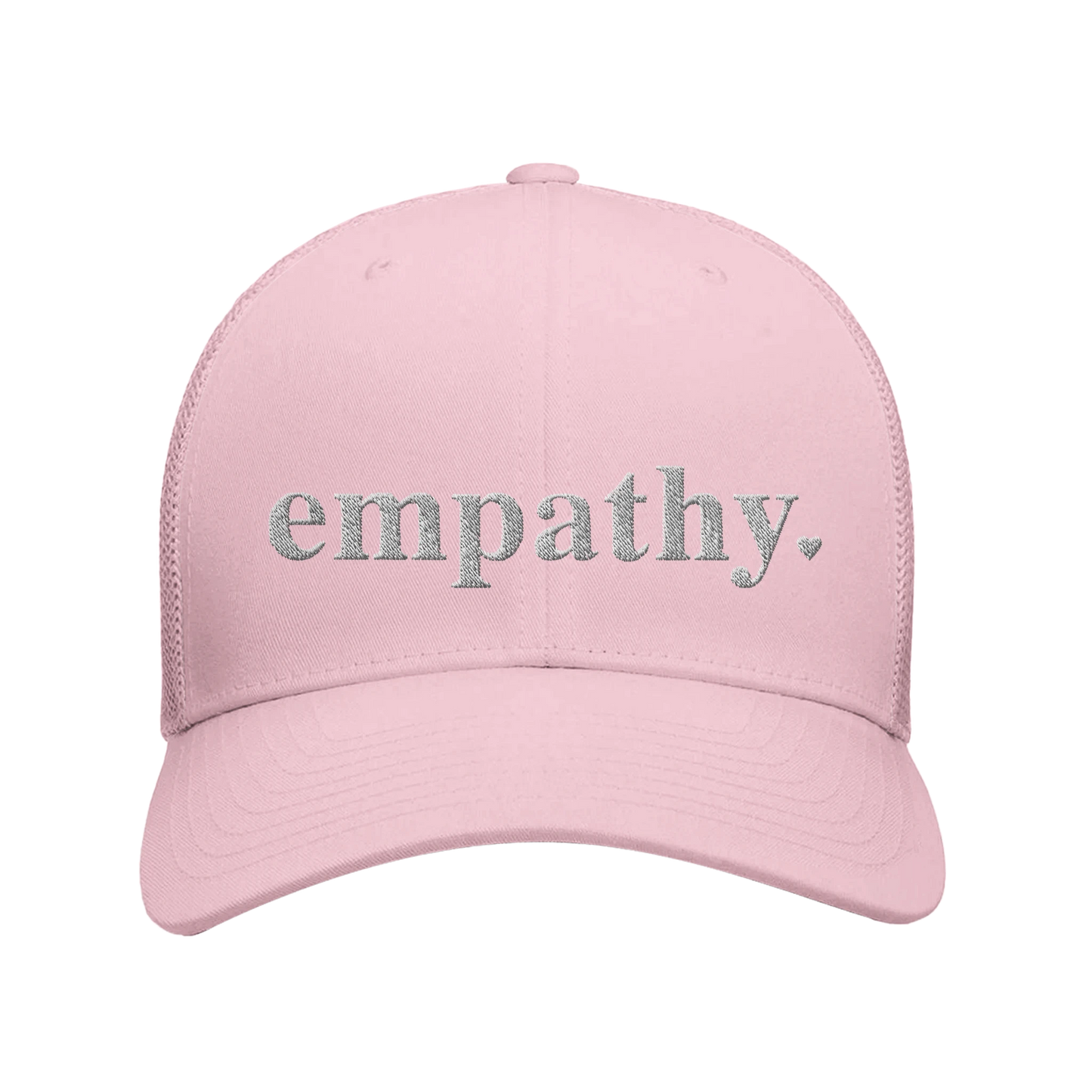 Pink empathy trucker hat
