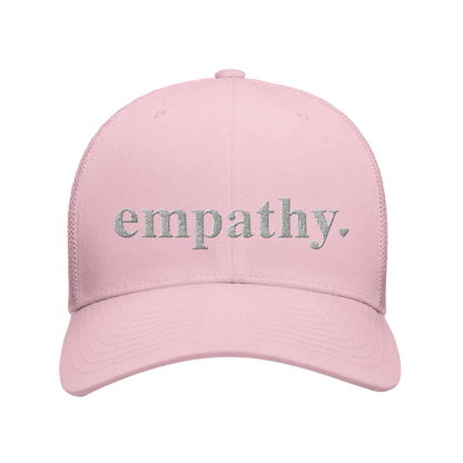 Pink empathy trucker hat